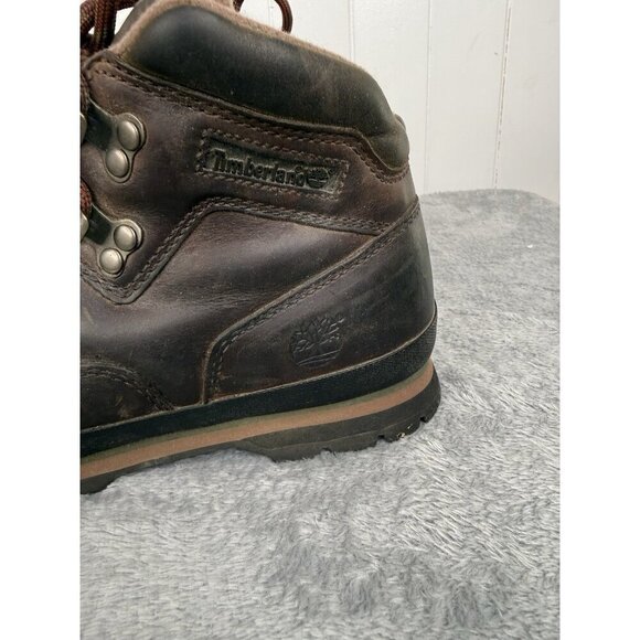 Timberland Euro Hiker Shoes Mens Size 9.5 Brown Leather Hiking Boots 95100 main image 9